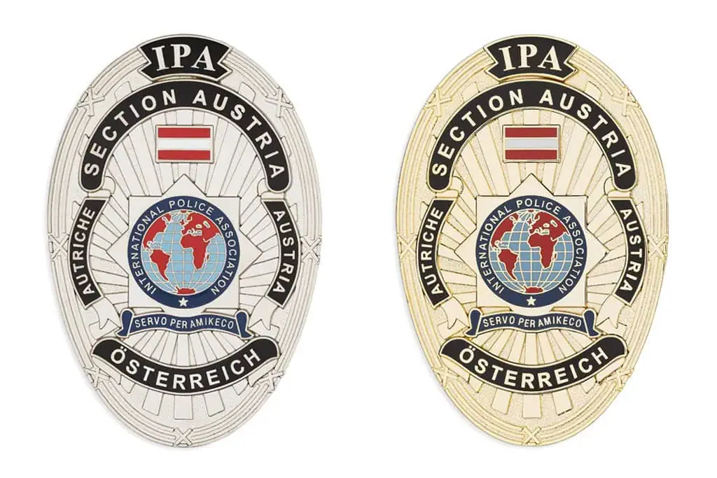 Our references austria ipa badge Large Metal Badge
