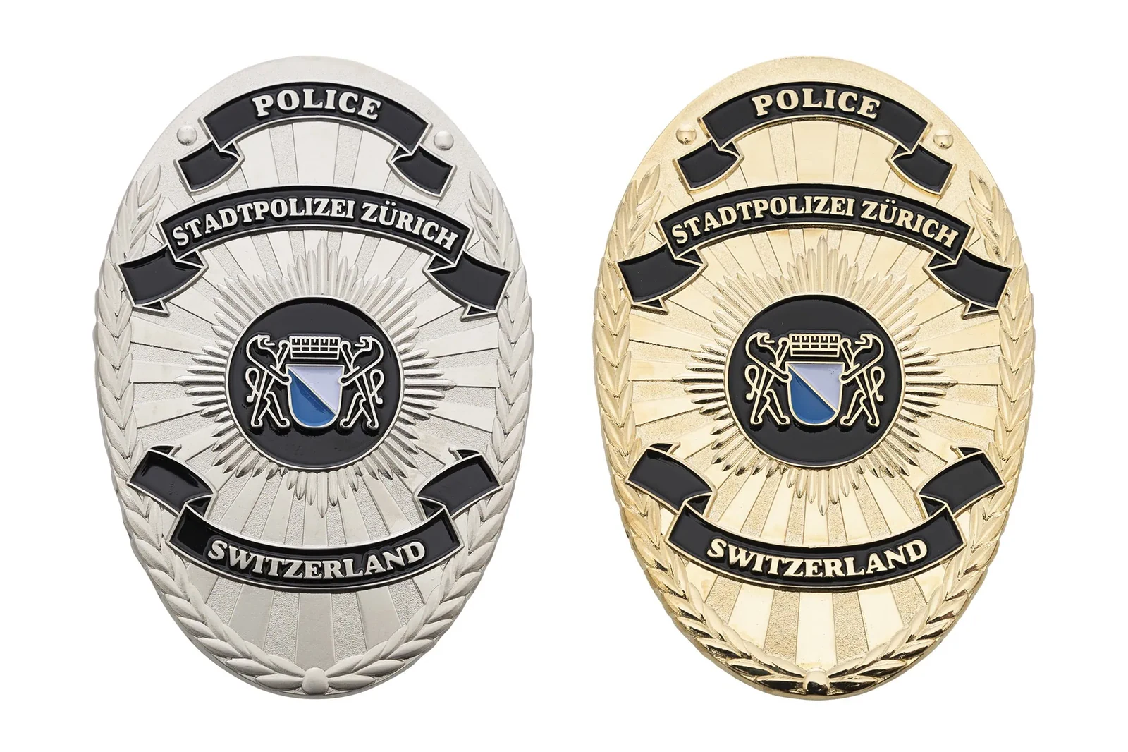 Our references Badge Stadtpolizei Zurich Metal Badge