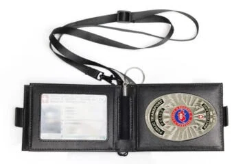 "Blue Line" leather pouch Railway police Switzerland