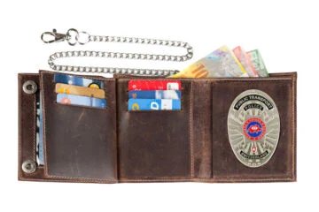 Leather wallet "Biker" Railway police Switzerland