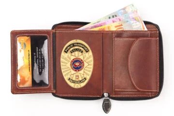 Leather wallet "Camouflage" Railway police Switzerland