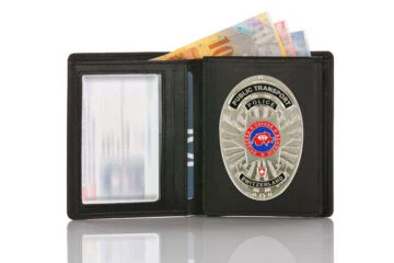 Leather wallet "Official" Railway police Switzerland