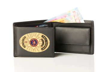 Leather wallet "Victory" railway police Switzerland