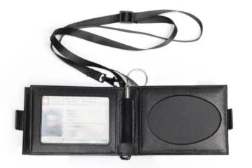 "Blue Line" leather pouch without badge