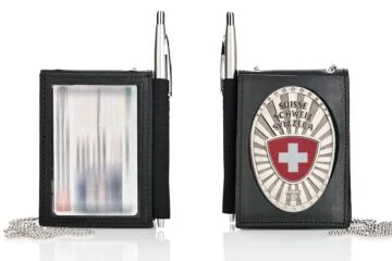 Leather wallet "Secure" Switzerland Fan Badge