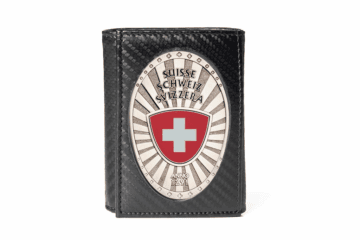 Leather case “Compact” Switzerland Fan Badge