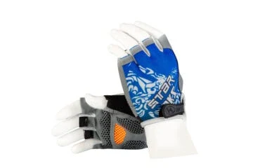 Unisex cycling gloves with gel padding – comfort and grip for every ride - Blue/white