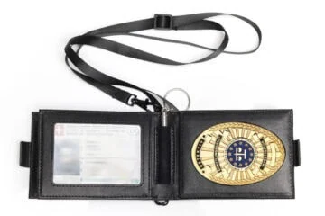 "Blue Line" leather pouch Investigator EU, engraving