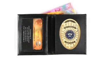 Leather wallet "Business" investigator EU, engraving