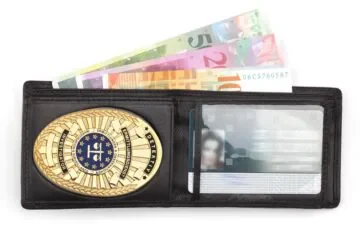 Leather wallet "Exclusive" investigator EU, engraving