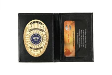 Leather wallet "Practical" investigator EU, engraving