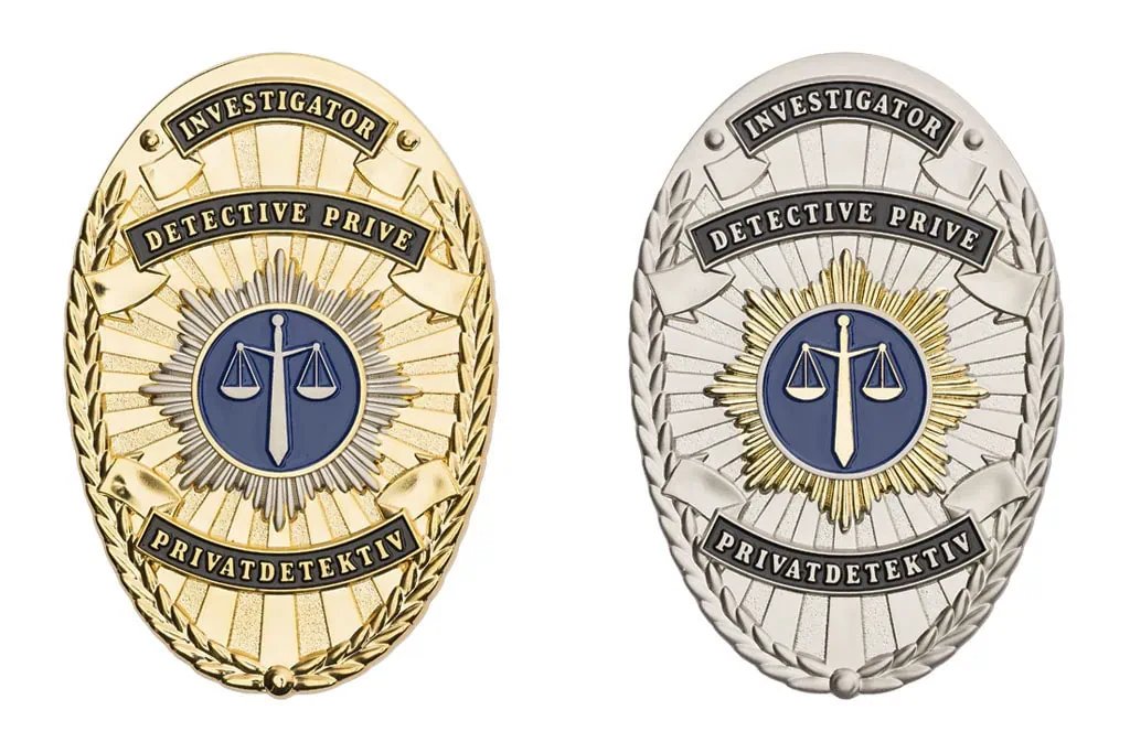Our references detective Inter L Metal Badge