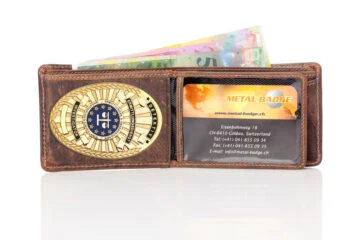 Leather wallet "Liberty" investigator EU, engraving