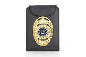 Leather wallet "Outstanding" investigator EU, engraving