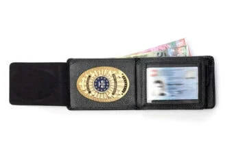 Leather wallet "Professional" investigator EU, engraving