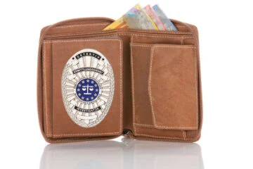 Leather wallet "Supreme" investigator EU, engraving