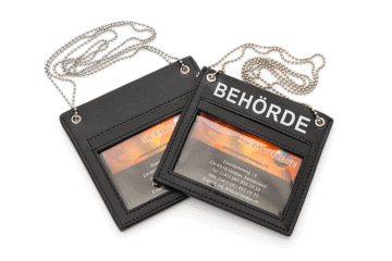 “BEHÖRDE” wallet, one-sided, white