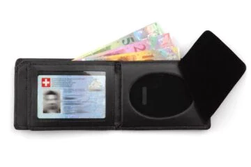 Leather wallet "Quantum" (without badge)