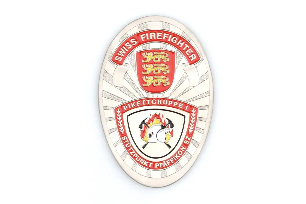 Our references feuerwehr pfaeffikon Metal Badge