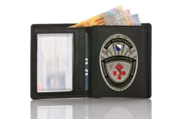 Leather wallet "Official" Fire Brigade Zurich Airport