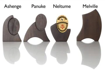 Wood (Walnut) with base Fire Brigade Zurich Aiport