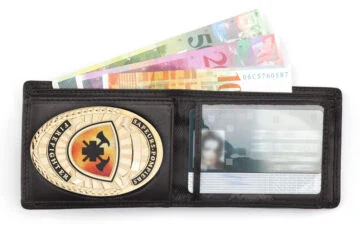 Leather wallet "Exclusive" Firefighter, engraving
