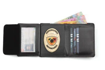 Leather wallet "Global" Firefighter, engraving