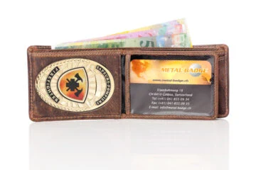 Leather wallet "Liberty" Firefighter, engraving