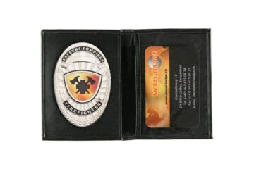 Leather wallet "Practical" Firefighter, engraving