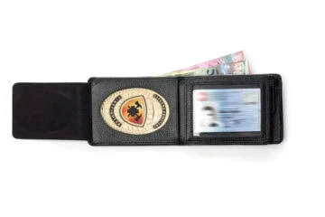Leather wallet "Professional" Firefighter, engraving