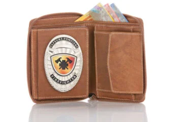 Leather wallet "Supreme" Firefighter, engraving