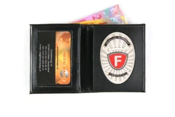 Leather wallet "Business" Volunteer Fire Brigade, engraving