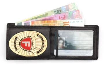 Leather wallet "Exclusive" Volunteer Fire Brigade, engraving