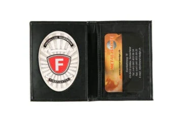 Leather wallet "Practical" Volunteer Fire Brigade, engraving