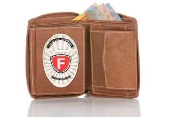 Leather wallet "Supreme" Volunteer Fire Brigade, engraving