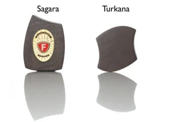 Wood (walnut) for mounting Volunteer Fire Brigade, engraving