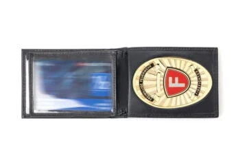 Leather case "Authentic" Volunteer Fire Brigade, engraving
