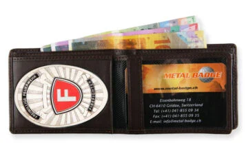 Leather wallet "Functional" Volunteer Fire Brigade, engraving