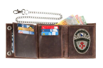 Leather wallet "Biker" Fire Brigade Zurich Airport