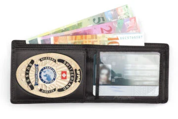 Leather wallet "Exclusive" IFPA Foreigner Police Switzerland