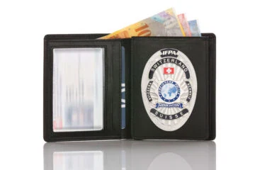 Leather wallet "Official" IFPA Foreigner Police Switzerland