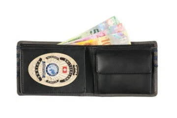 Leather wallet "Trendy" IFPA Foreigner Police Switzerland