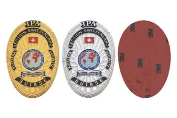 Weatherproof 3D aluminium sticker / IPA badge sticker