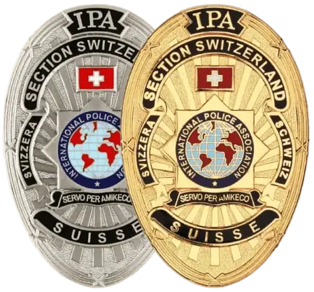About us ipa schweiz badges Metal Badge