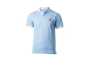 Short Sleeve Polo Shirt light blue-white with IPA Logo