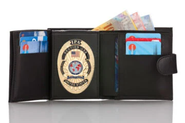 Leather wallet "Qualified - two in one" IPA USA