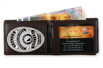 Leather wallet "Functional" Canton police Zurich