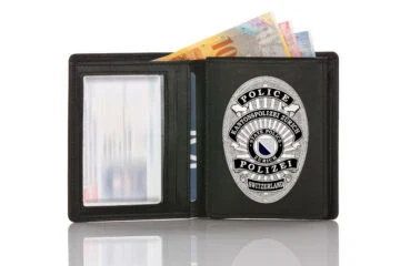 Leather wallet "Official" canton police Zurich