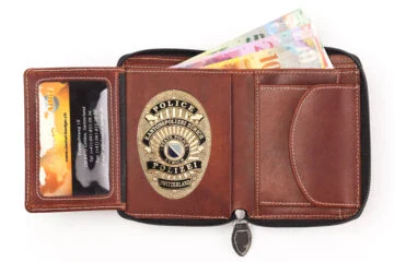 Leather wallet "Camouflage" canton police Zurich