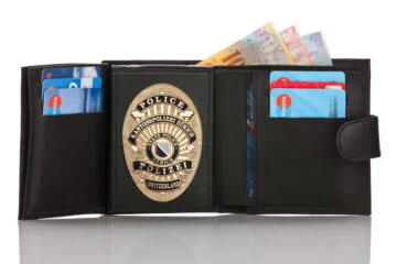 Leather wallet "Qualified - two in one" canton police Zurich